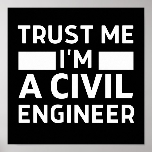 Póster Créeme, soy ingeniero civil (Frente)