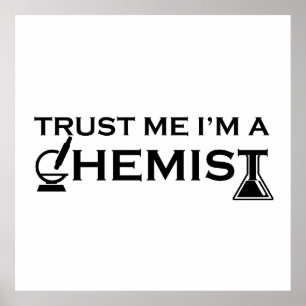 Póster Créeme, soy una química divertida, citas de químic