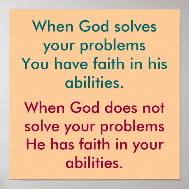 Póster Creencia en Dios (Frente)