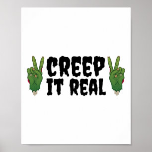 Póster Creep It Real Zombie Halloween Zombie
