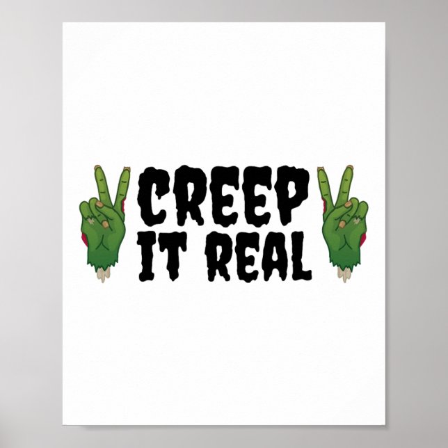 Póster Creep It Real Zombie Halloween Zombie (Frente)