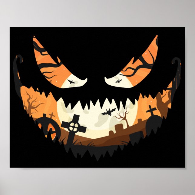 Póster Creepe Jack O Latern Spooky Halloween (Frente)