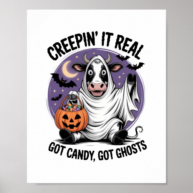 Póster Creepin’ Cow Halloween (Frente)