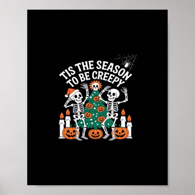 Póster Creepy gracioso Skeleton Halloween Spooky (Frente)
