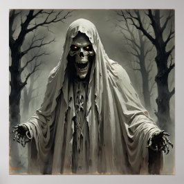 Póster Creepy Skeleton Man