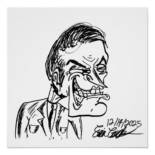 Póster creepy villain cartoon art (Anverso)