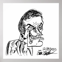 Póster creepy villain cartoon art