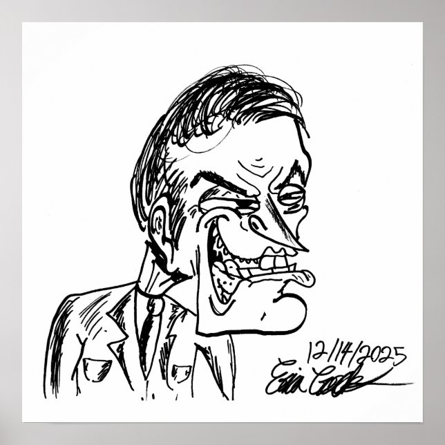 Póster creepy villain cartoon art (Frente)