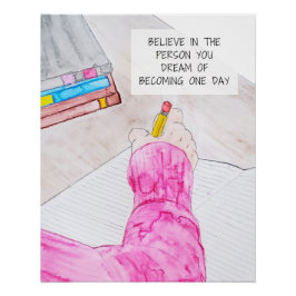 Póster Creer acuarela arte Imprimir