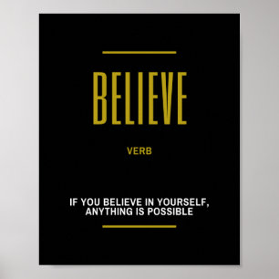 Póster Creer cita Inspiradora