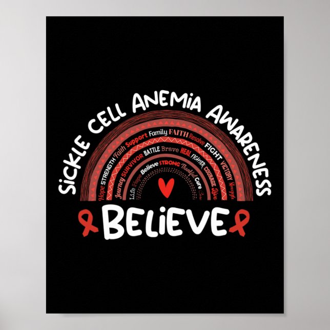 Póster Creer conciencia Mes de anemia falciforme (Frente)