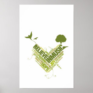 Póster Creer en la música