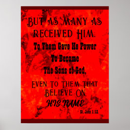 Póster "Creer En Su Nombre"