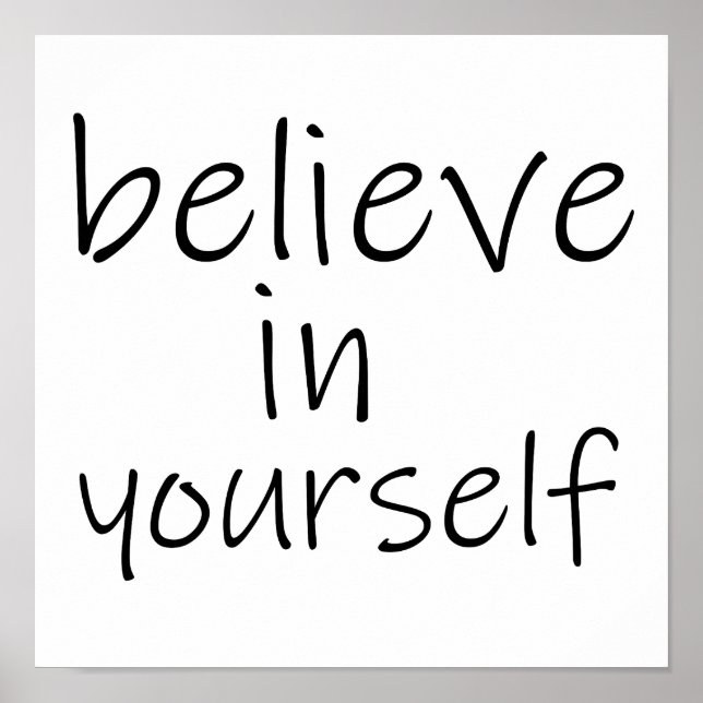 Póster Creer en ti mismo (Frente)