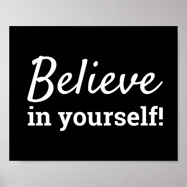 Póster Creer en tu propia inspiración Cita motivacional (Frente)