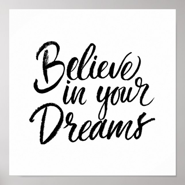 Póster Creer en tus sueños (Frente)