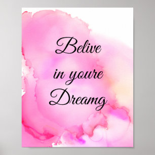 Póster Creer en tus sueños en colores