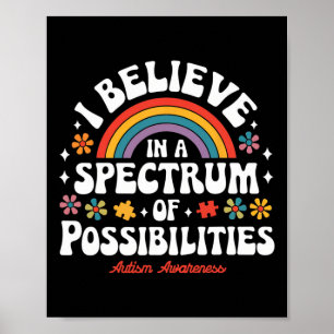 Póster Creer En Un Espectro De Posibilidades De Autismo E