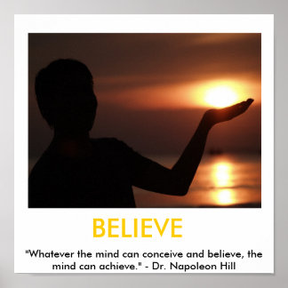 Póster Creer, fe, posibilidades Poster motivacional