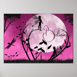 Póster Creer hadas rosadas