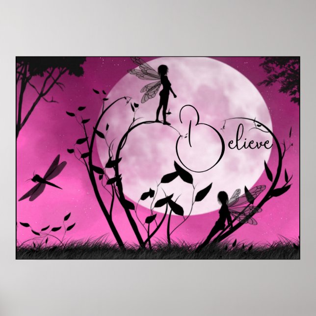 Póster Creer hadas rosadas (Frente)