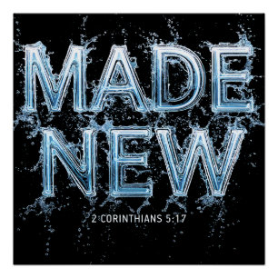Póster Creer nuevo recién nacido de nuevo fe cristiana: b