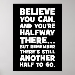 Póster Creer que puedes - Graciosa motivación de éxito