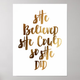 Póster Creía que podía hacerlo así que lo hizo