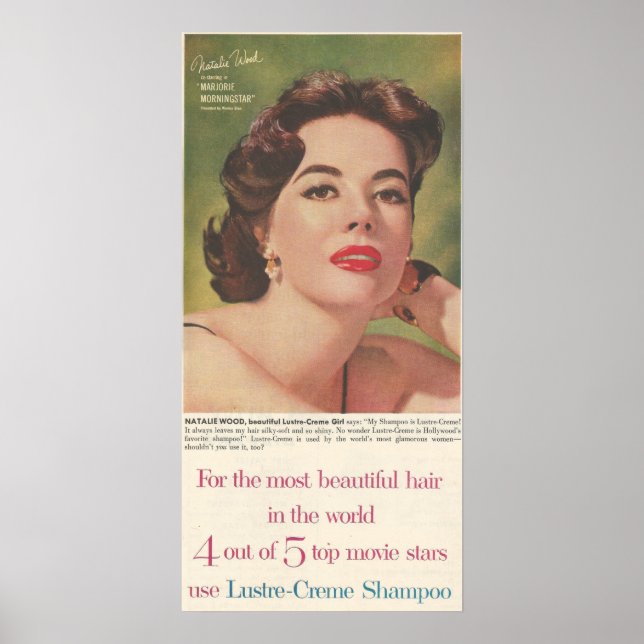 Póster Crema Ad Luster de 1958 (Frente)