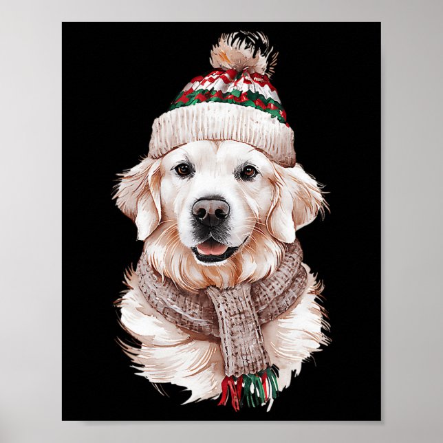 Póster Crema blanca inglesa Golden Retriever Mom Dog Pupp (Frente)