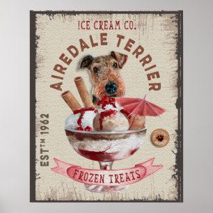 Póster Crema de helado de perro