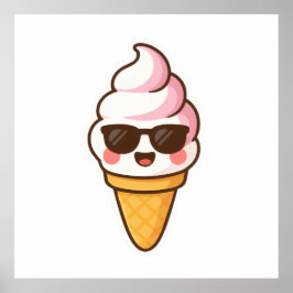 Póster Crema de hielo de Guay Kawaii