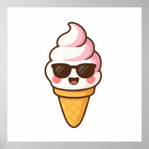 Póster Crema de hielo de Guay Kawaii