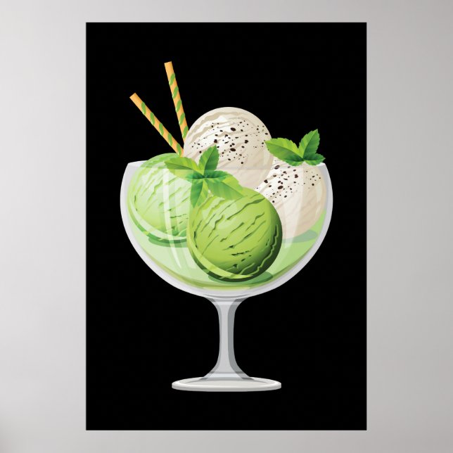 Póster Crema de hielo de menta (Frente)