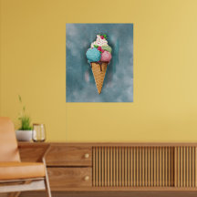 Crema de hielo poster