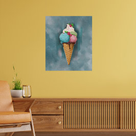 Póster Crema de hielo poster