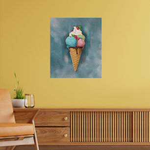 Póster Crema de hielo poster