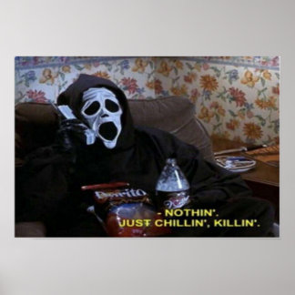 Póster Crema de película aterradora