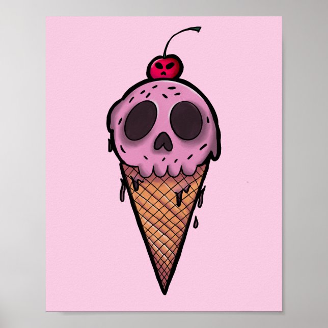 Póster Crema espeluznante (Frente)