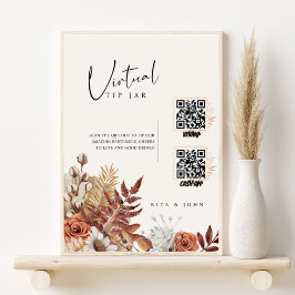 Póster Crema moderna Boho Consejo su Rótulo Boda barman