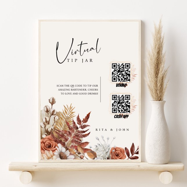 Póster Crema moderna Boho Consejo su Rótulo Boda barman (Subido por el creador)