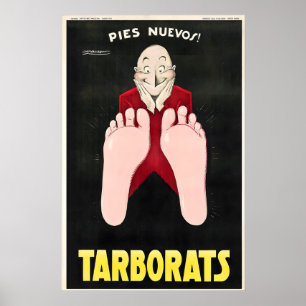 Póster Crema para pies Tarborats New Feet Vintage Mauzan