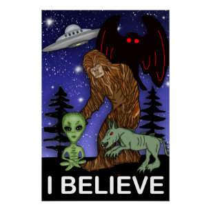 Póster Creo   ALIMENTACIÓN ALIMENEA Mothman UFO Chupacabr