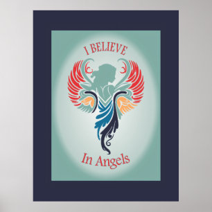 Póster Creo en Angels Wood toped Wall Tapestry