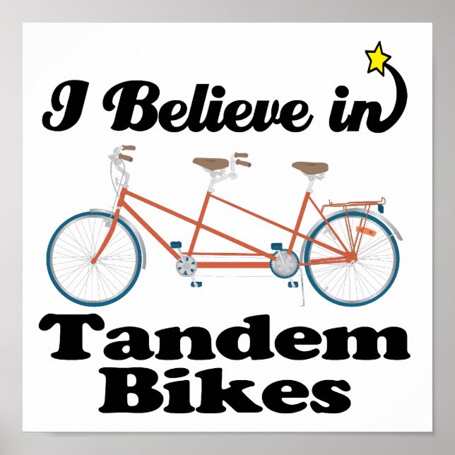 Póster creo en las bicicletas tándem (Frente)