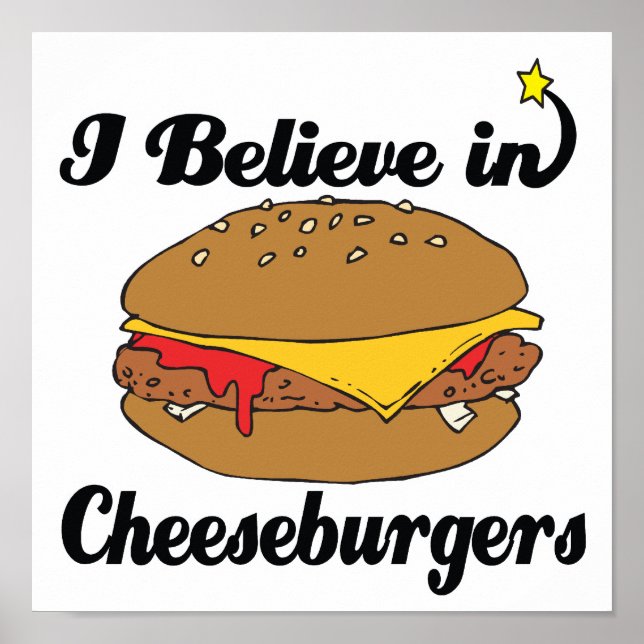 Póster creo en las hamburguesas de queso (Frente)