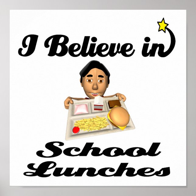 Póster creo en los almuerzos escolares (Frente)