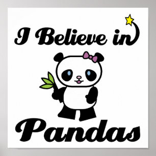 Póster creo en los pandas