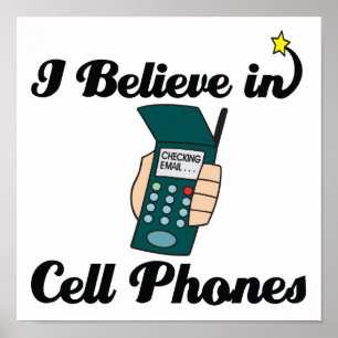 Póster creo en los teléfonos celulares