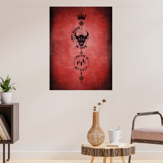Póster Creo en mí mismo Símbolo de Trader Rojo Carmesí